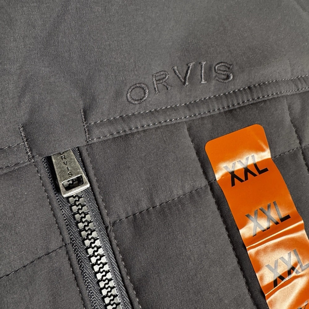 Orvis Vest Mens Size XXL Gray Blazer‎ Quilted Jacket Sleeveless 1174138 BIG NWT - Picture 4 of 12